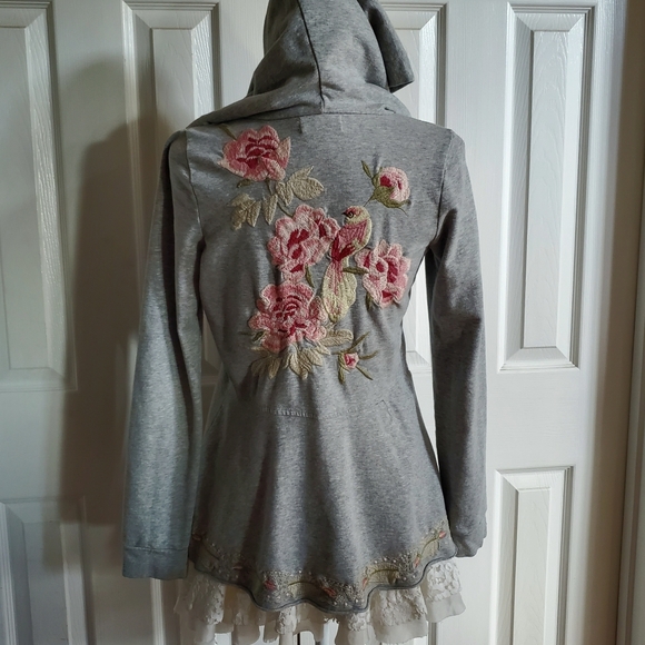 Johnny Was Embroidered Boho Sweatshirt Small Cottagecore Festival - Picture 6 of 15